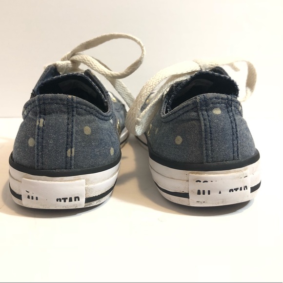 Kid’s Converse All-Star denim polka dot shoe - Picture 5 of 8